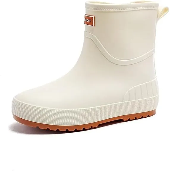 Women's Ankle Rain Boots Waterproof Chelsea Boots, Short Rain Boots for Women and Waterproof Garden Shoes
