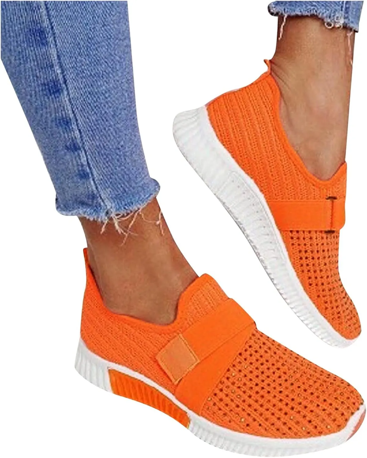 Women's Fashion Sneaker Lace Up Low Top Comfortable Walking Shoes Slip On Tennis Shoes Women No Laces Women Loafers Shoes Walking Sneakers for Women