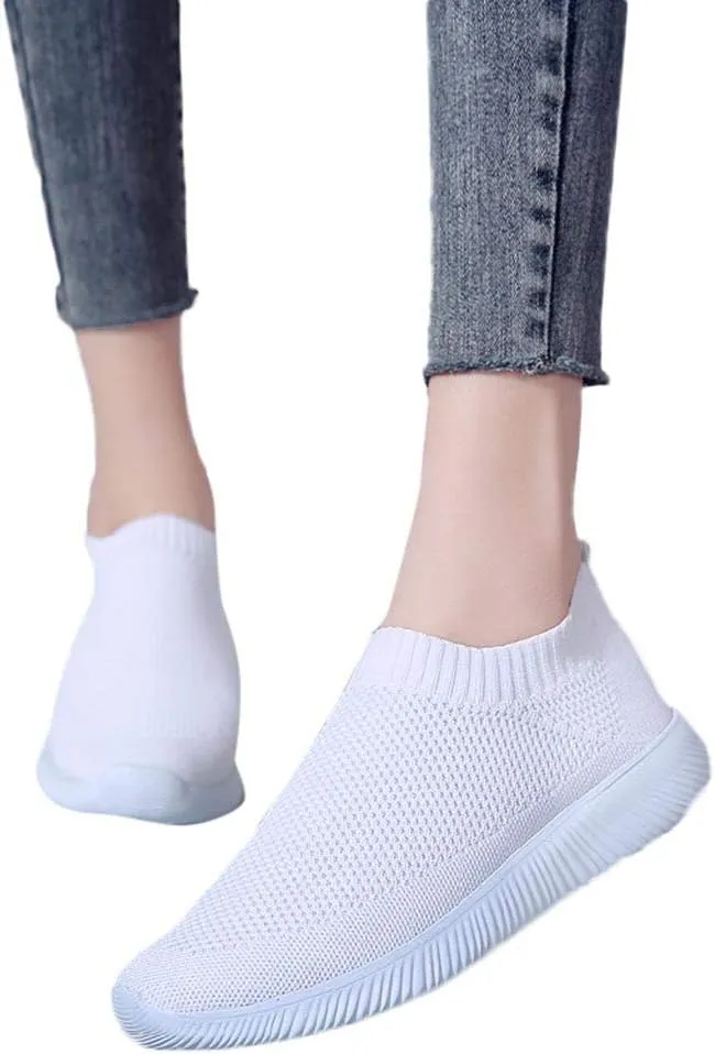 Women's Fashion Sneaker Non Slip Breathable Lightweight Comfortable Lace Up Slip On Tennis Shoes Arch Support Loafers Shoes for Women Waterproof Sneakers Women