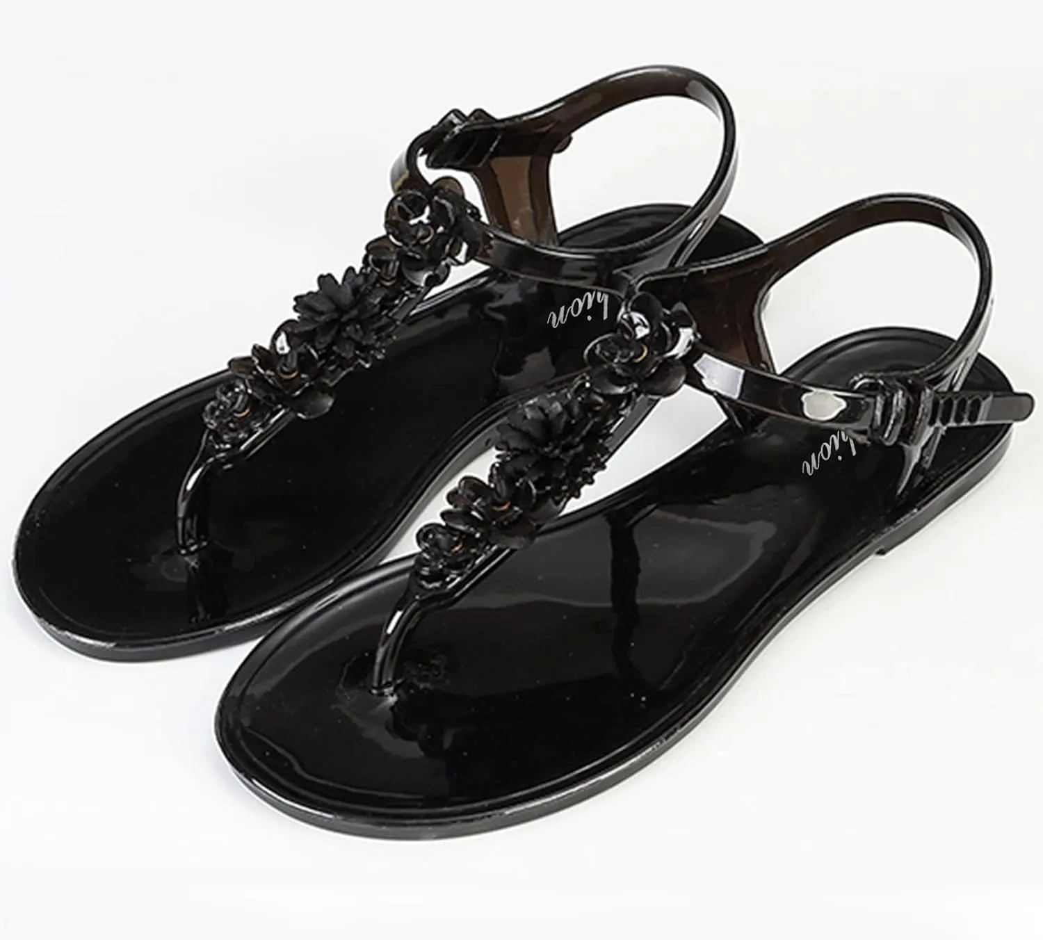 Women's Sandals Buckle Adjustable Ankle Strap Flats Summer Flowers Clip Toe Slip On Wedding Party Dress Shoes