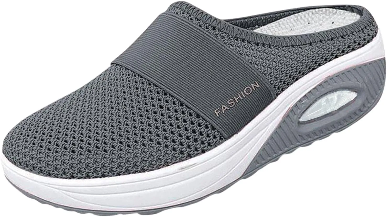 Women's Sneakers Wide Lightweight Work Slip Resistant Breathable Slip On Casual Shoes for Women Non Slip Loafers Backless Sneakers for Women
