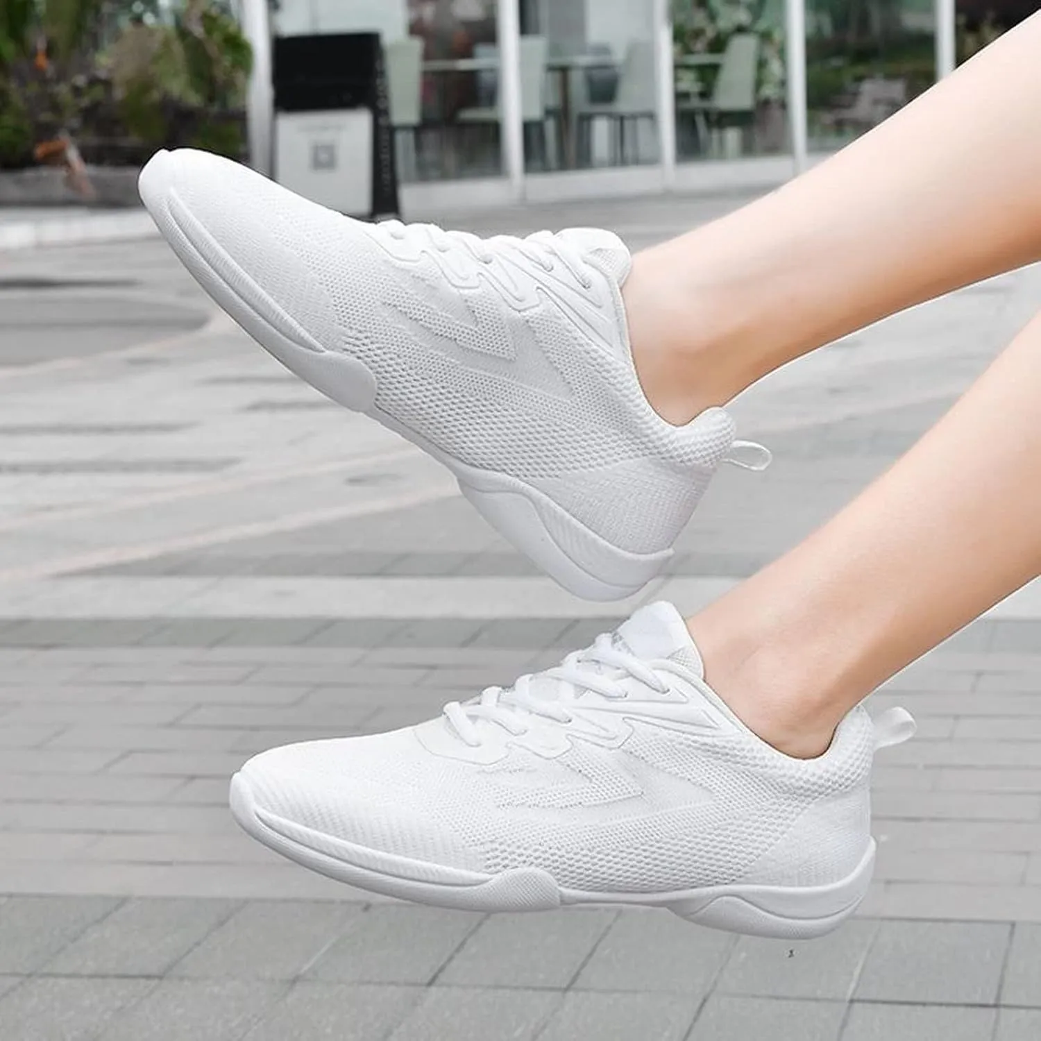 Womens Walking Shoes Lace Up Lightweight Memory Foam Cheer Non Slip Work Shoes Women Walking Shoes Casual Waterproof Sneakers Black Tennis Shoe Cross Trainer Shoe