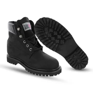 Womens Work Boots | Waterproof Leather Work Boots for Women | Oil & Slip-Resistant Soft Toe Boots for Women | Premium Nubuck Leather | Lightweight and Comfortable | Black Leather - 8.5W